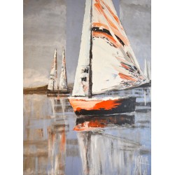 Le voilier - Michèle Kaus : Peinture Acrylique sur Toile - Galerie Antoine