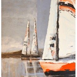 Le voilier - Michèle Kaus : Peinture Acrylique sur Toile - Galerie Arnaud