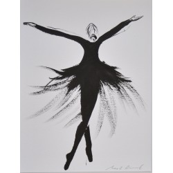 Danse en noir... - Marcela Zemanova : Encre sur papier - Galerie Arnaud