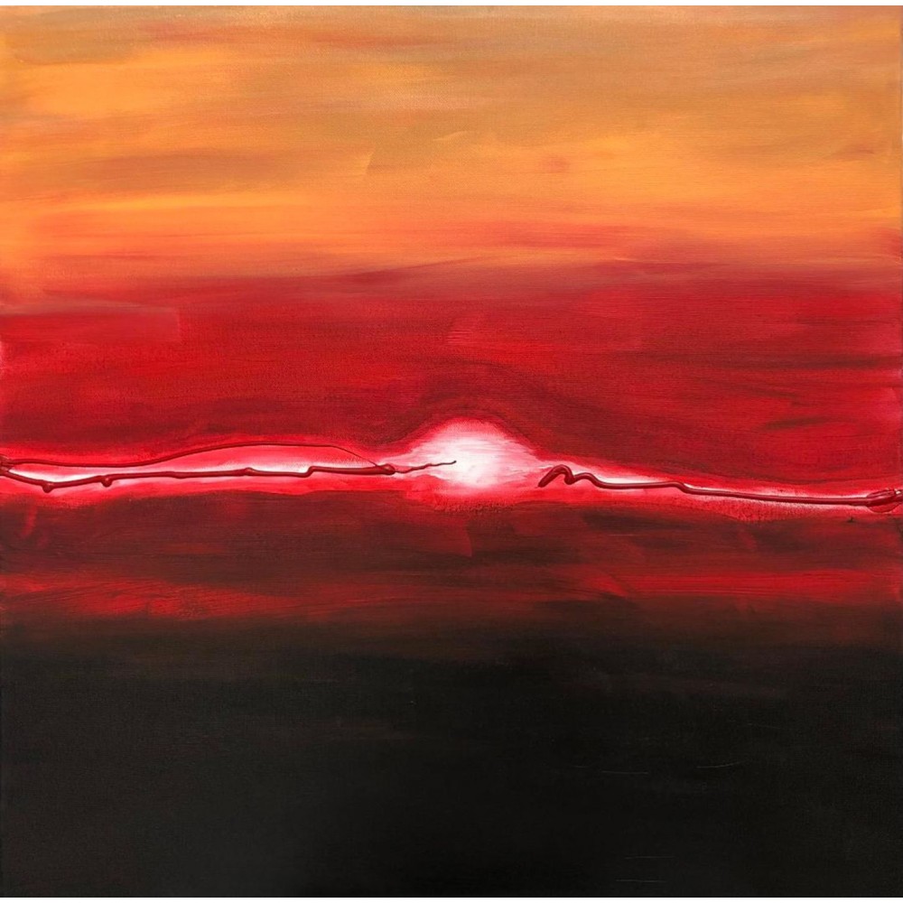 L'eveil rouge - Marianne Lefevre : Acrylique sur toile - Galerie Arnaud
