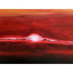 L'eveil rouge - Marianne Lefevre : Acrylique sur toile - Galerie Arnaud