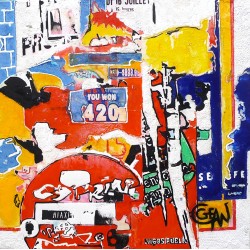 Le mur gagnant - Claude Gean : Huile sur toile - Galerie Arnaud