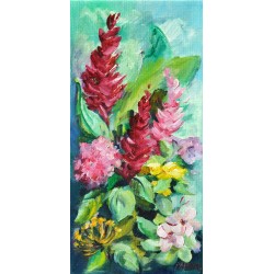 Bouquet caraibes - Liliane Paumier : Peinture Acrylique sur Toile - Galerie Antoine