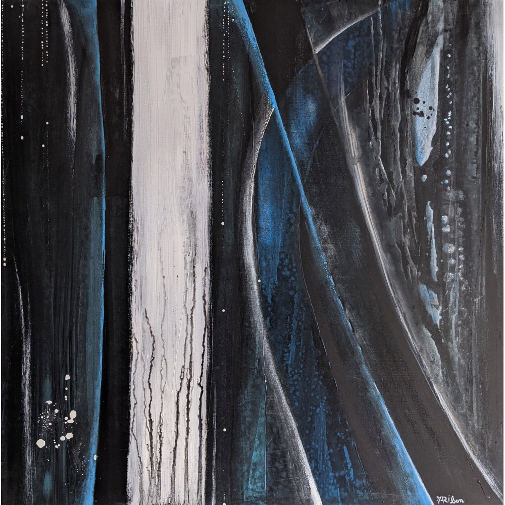 Blue ritournelle - MariBen : Acrylique sur toile - Galerie Arnaud