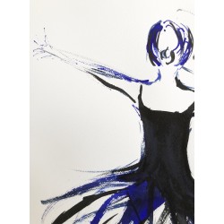Deep blue - Marcela Zemanova : Encre sur papier - Galerie Arnaud