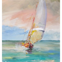 Le voilier- Liliane Paumier : Peinture Acrylique sur Toile - Galerie Arnaud