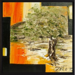Mon bel arbre - Corinne Vilcaz : Huile sur toile - Galerie Arnaud