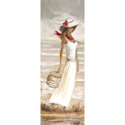 La fille au foulard - Michèle Kaus : Peinture Acrylique sur Toile - Galerie Arnaud