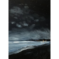 Nuit claire - Myriam Démarez : Acrylique sur toile - Galerie Arnaud
