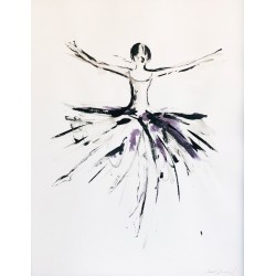La danse des cygnes - Marcela Zemanova : Encre sur papier - Galerie Antoine