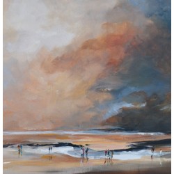 Janvier à la plage - Liliane Paumier : Peinture Acrylique sur Toile - Galerie Arnaud