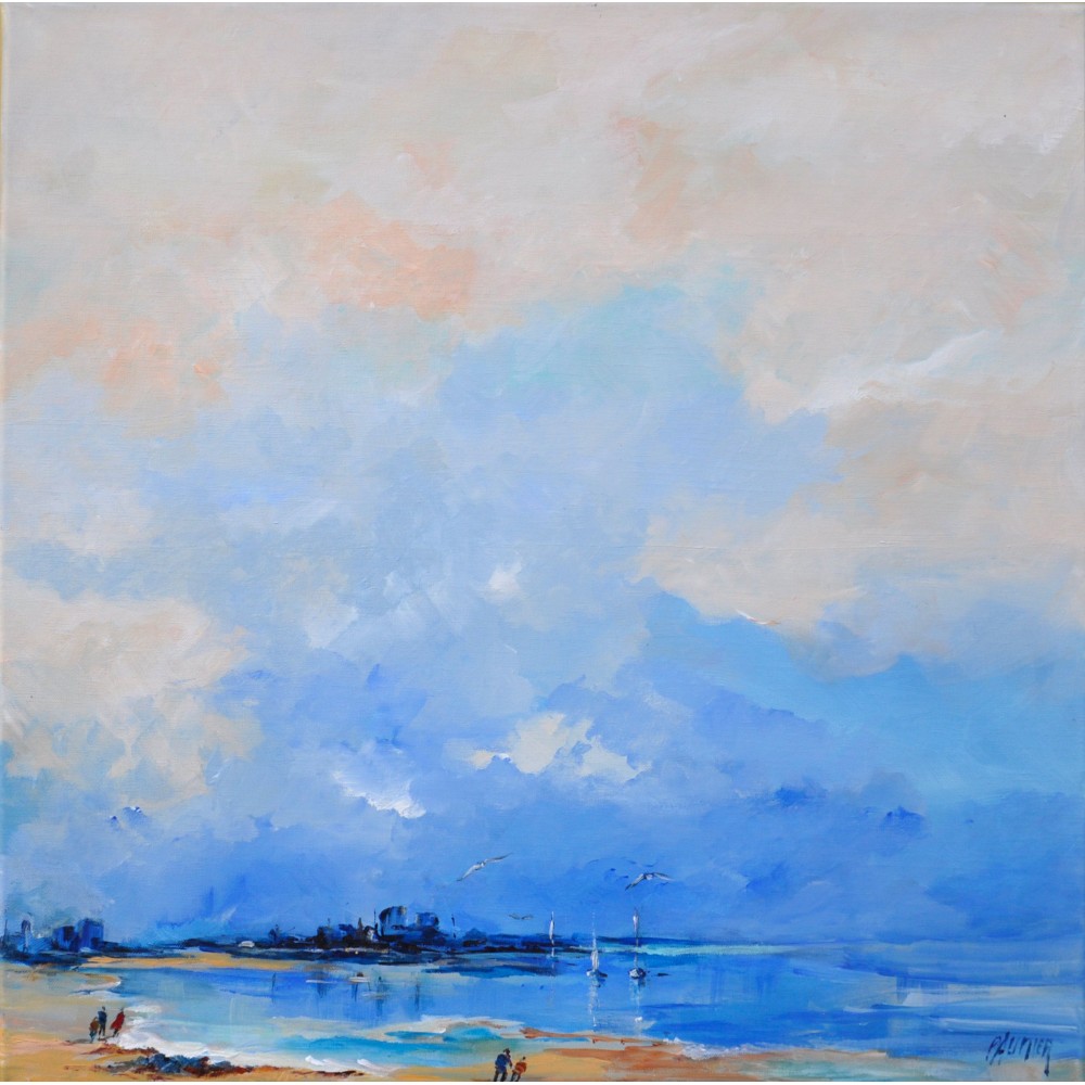 Blue sky - Liliane Paumier : Peinture Acrylique sur Toile - Galerie Arnaud la rochelle
