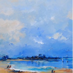 Blue sky - Liliane Paumier : Peinture Acrylique sur Toile - Galerie Arnaud la rochelle