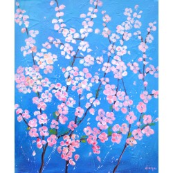 Cerisier en fleurs - Dane : Acrylique sur toile - Galerie Arnaud la rochelle