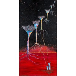 Restez avec nous - Mileg : Acrylique sur toile - Galerie Arnaud, la rochelle