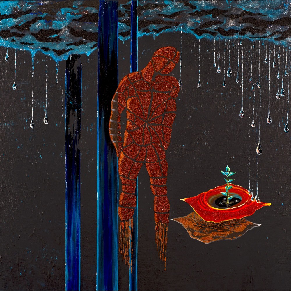 Condition humaine - Mileg : Acrylique sur toile - Galerie Arnaud, la rochelle