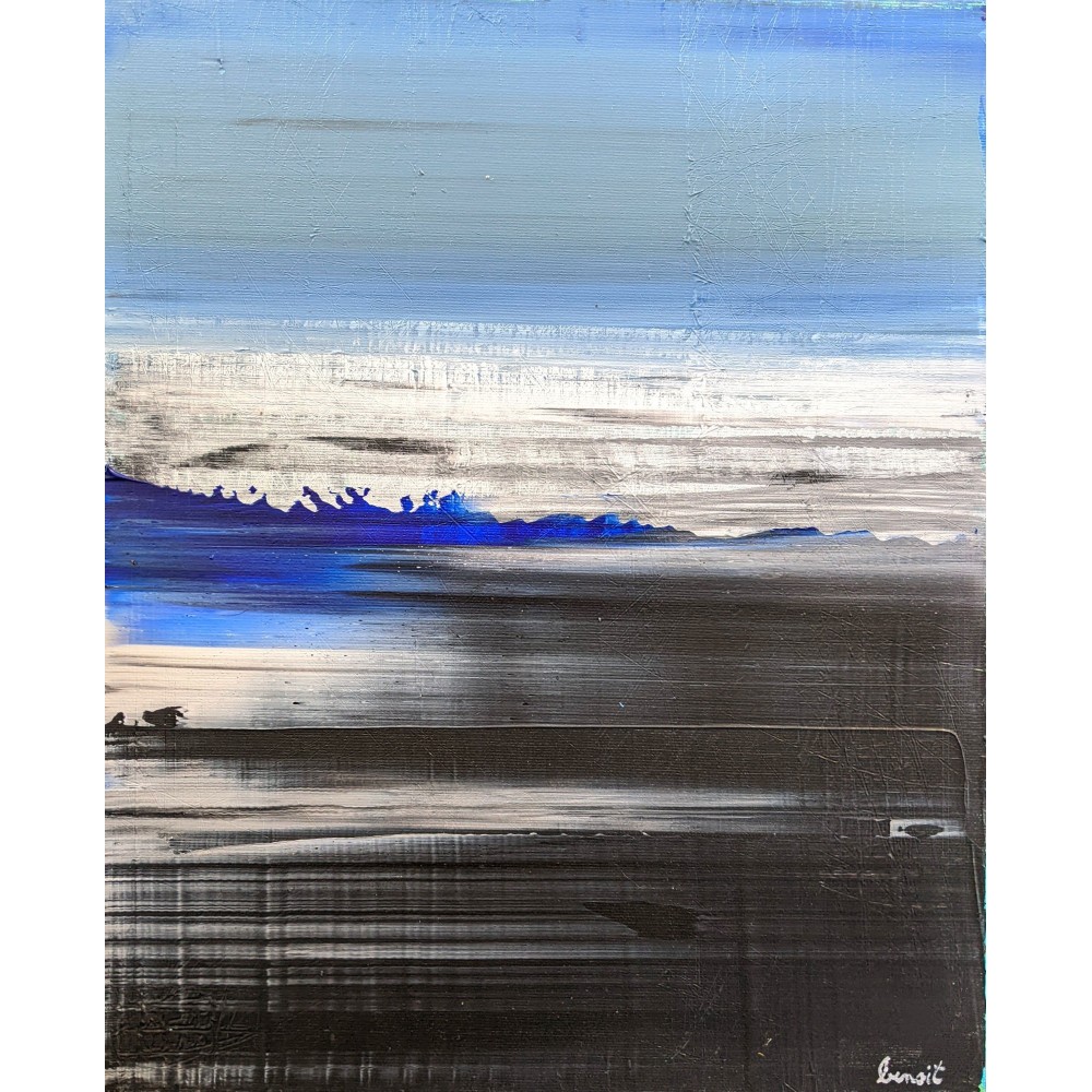 Crépuscule sur l'océan - Benoit Guerin : Acrylique sur toile - Galerie Arnaud, la rochelle
