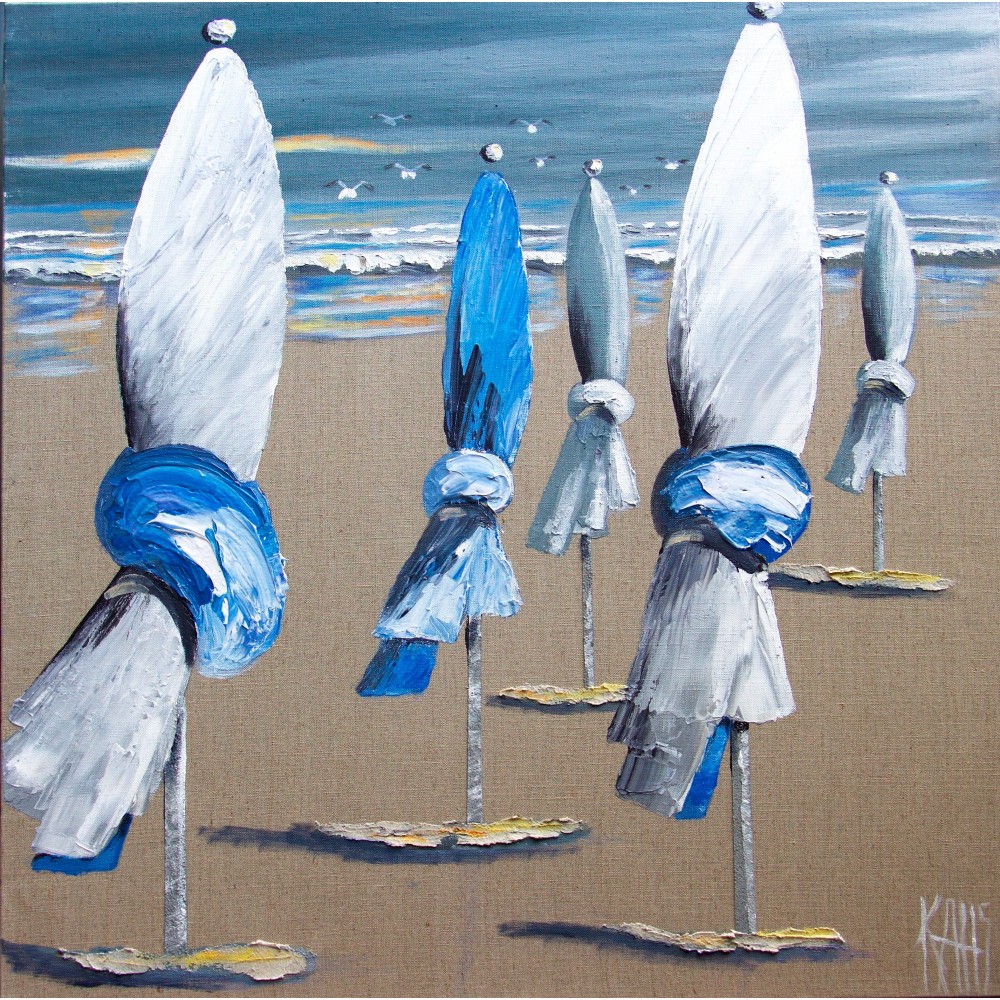 Sur le sable - Michèle Kaus : Peinture Acrylique sur Toile - Galerie Arnaud