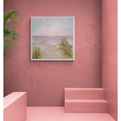 Douceur d’un ciel rose - Martine Grégoire : Huile sur toile - Galerie Arnaud La Rochelle