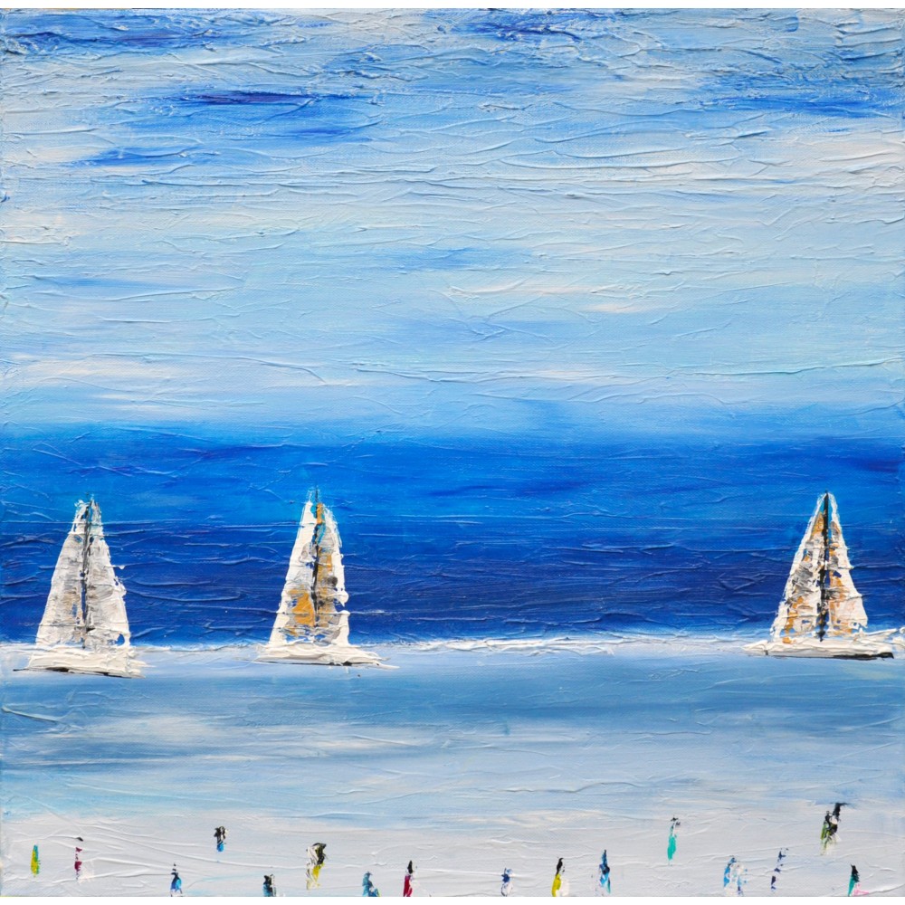 Ocean bleu - Bridg' : Huile sur toile - Galerie Arnaud la Rochelle