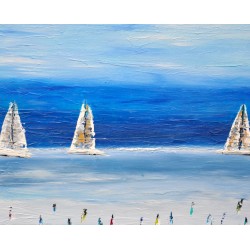 Ocean bleu - Bridg' : Huile sur toile - Galerie Arnaud la Rochelle
