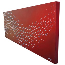Le rouge - Dane : Acrylique sur toile - Galerie Arnaud, La Rochelle
