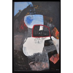 Le retroviseur - Michèle Klur : Acrylique sur toile - Galerie Arnaud, galerie d'art La Rochelle