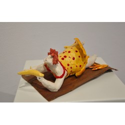 La peau de banane - Liliane Paumier : Sculpture en terre - Galerie Arnaud