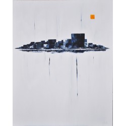 Songe urbain - Sylvie B. : Acrylique sur toile - Galerie Arnaud, la rochelle