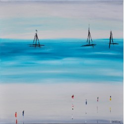 Balade en mer - Bridg' : Huile sur toile - Galerie Arnaud la Rochelle