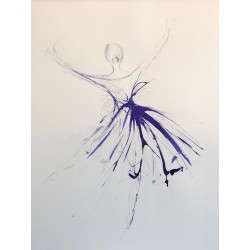 Ballerina IV - Marcela Zemanova : Encre sur papier - Galerie Arnaud la rochelle