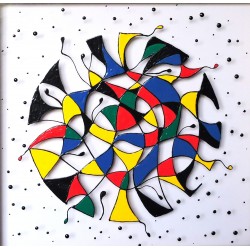 Magie colorée 2 - Rita Vandenherrewegen : Acrylique sur plexiglas - Galerie Arnaud