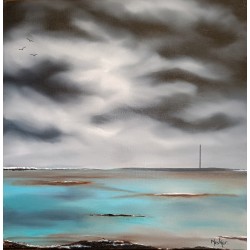Sous les nuages - Meskar : Huile sur toile - Galerie Arnaud