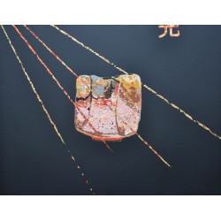 Hommage à Rizü Takahashi - chawan rose - Mileg : Acrylique sur toile - Galerie Arnaud, la rochelle