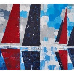 Les grandes voiles 2 - Bridg' : Acrylique sur toile - Galerie Arnaud, galerie d'art en ligne